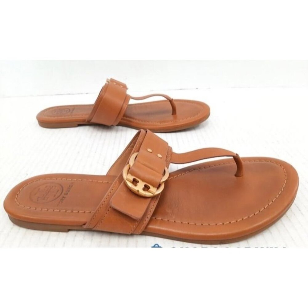 Tory Burch Tan Leather Marsden Flat Thong Sandal -- 6.5 - Picture 3 of 6